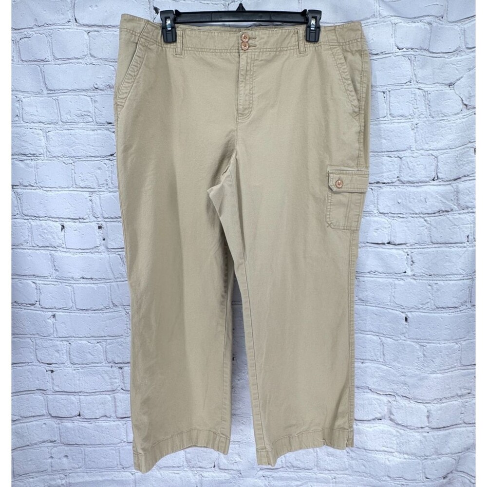 Dockers Cargo Pants Women's 22W Plus Khaki 27.5" Inseam Classic